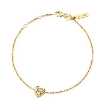 Minitials gouden asarmband One Pavé Hart