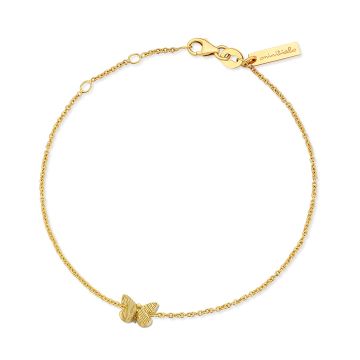 Minitials gouden asarmband one signature vlinder met vingerafdruk