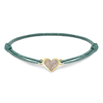 Minitials gouden asarmband Keepsake Hart met vingerafdruk