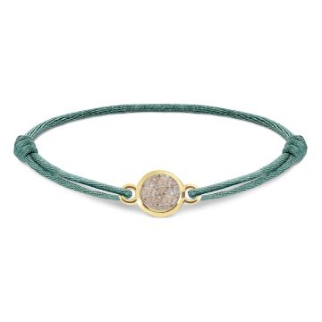 Minitials gouden asarmband Keepsake Rond met vingerafdruk