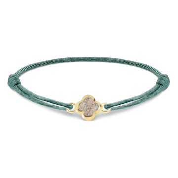 Minitials gouden asarmband Keepsake Klaver