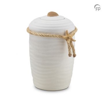 Biologische urn Riviera - wit