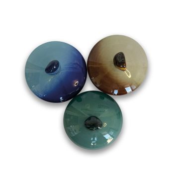 Keramische mini-urn - disc edelsteen
