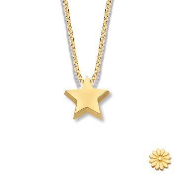 Minitials gouden asketting One Signature Bloem