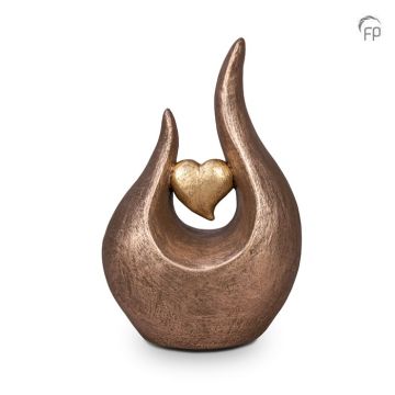 Keramische urn Fuego - bronskleurig