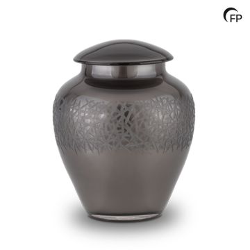 Glazen urn Crystal Edge - zilverkleurig