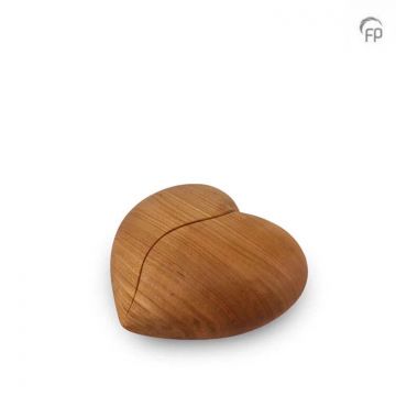 Houten gebroken keepsake hart mini urn