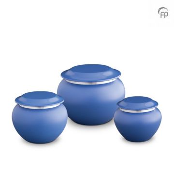 Metalen dierenurn - blauw