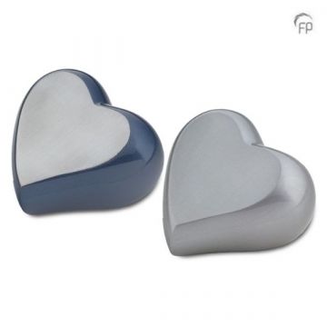 Metalen mini-urn keepsake hart