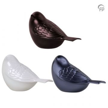 Metalen mini-urn keepsake songbird
