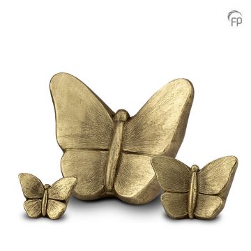 Keramische kunst urn Mariposa - goud