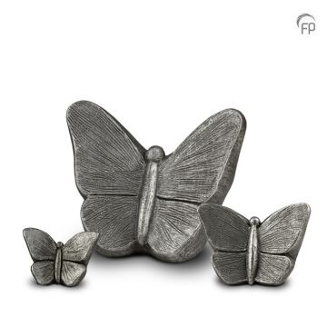 Keramische kunst urn Mariposa - zilver