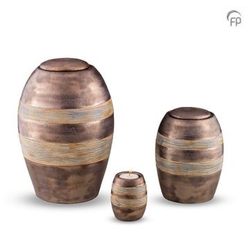 Keramische urn metallic
