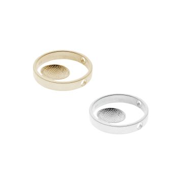 Hanger ring met ronde vingerafdruk