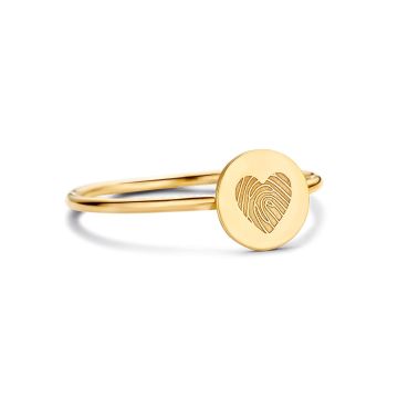 Minitials gouden ring disc