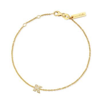 Minitials gouden armband Pavé