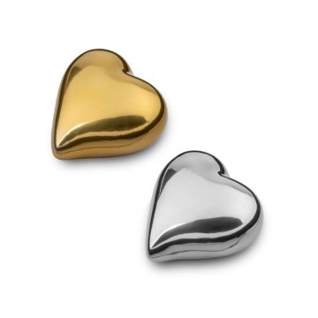 Keramische mini-urn keepsake hart glanzend