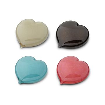 Glazen mini-urn hart