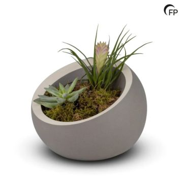 Porseleinen urn Terra - grijs