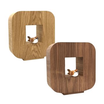 Houten urn Linde met musje