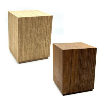 Houten urn modern vierkant