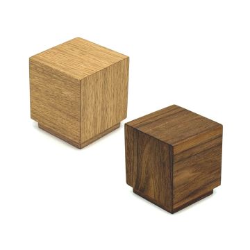 Houten mini-urn modern vierkant