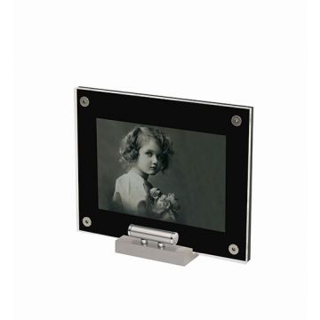 Fotolijst zwart met metalen steuntje