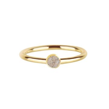 Minitials gouden asring Keepsake Rond