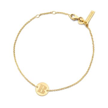 Minitials gouden armband Small Disc Signature