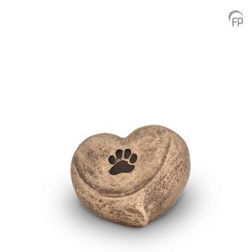 Keramische dieren troost urn hart hol - champagne