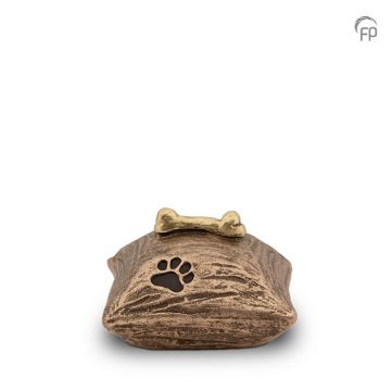 Keramische dieren troost urn kussen - champagne
