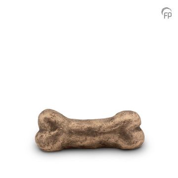 Keramische dieren troost urn hondenbot - champagne