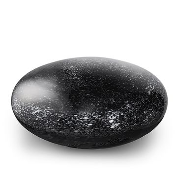 Glasobject pebble rond zwart