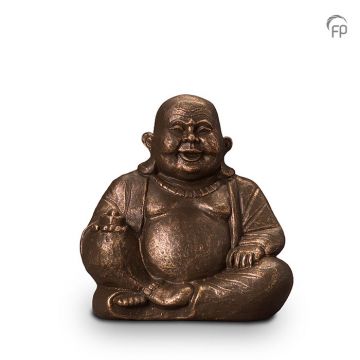 Keramische urn boeddha - bronskleurig