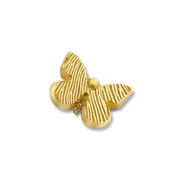 Minitials gouden ashanger signature vlinder met vingerafdruk