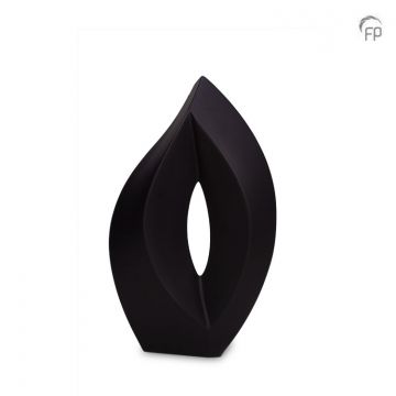 Keramische urn - mat zwart
