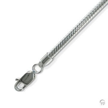 Slangencollier - 3 mm dik - zilver - 45 cm lang