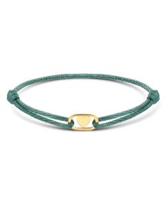 Minitials gouden asarmband Hart Ovaal