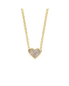 Minitials gouden asketting Keepsake Hart met vingerafdruk