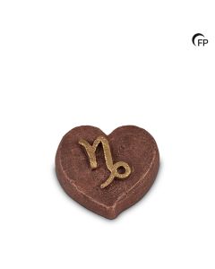 Keramische mini-urn keepsake Astro Steenbok - bruin