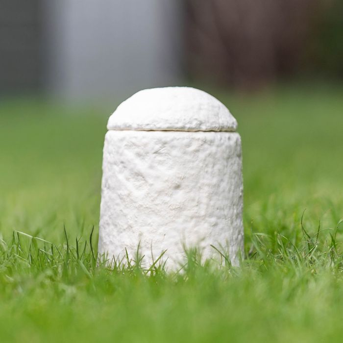 Biologische mini-urn Loop EarthRise zonder holte - wit