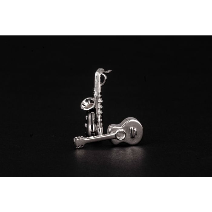 Zilveren ashanger saxofoon