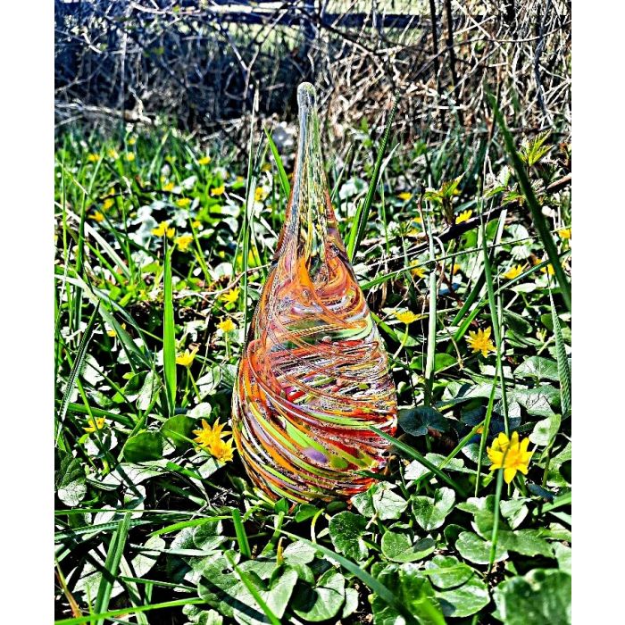 Glasreliek eternal flame - regenboog