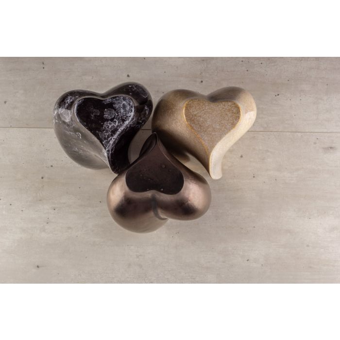 Keramische urn Heart to Heart - zwart (3.50 L)