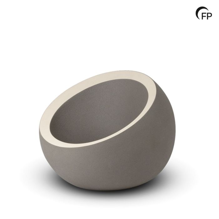 Porseleinen urn Terra - grijs