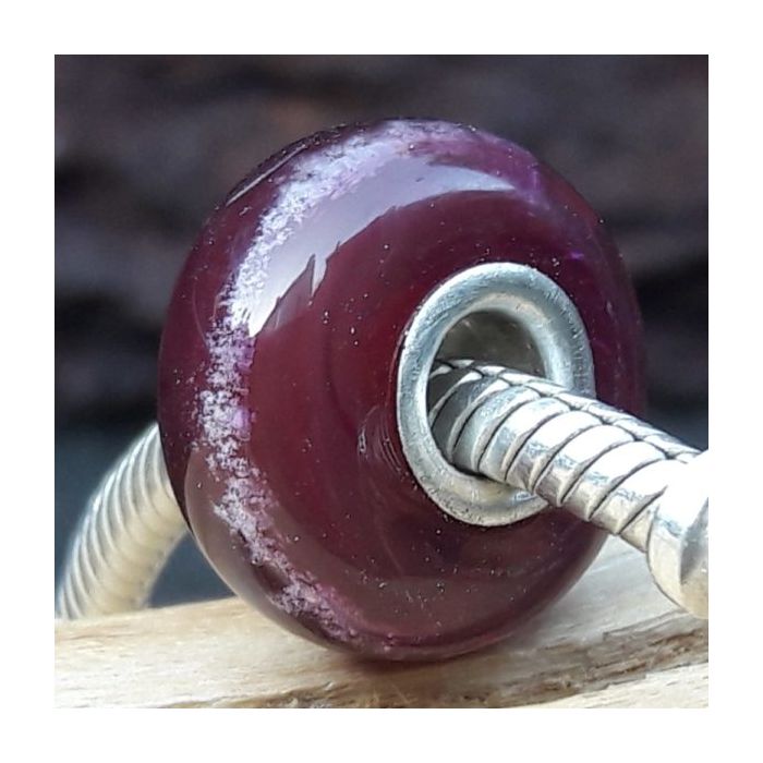 Glazen asbedel - fuchsia (15mm)