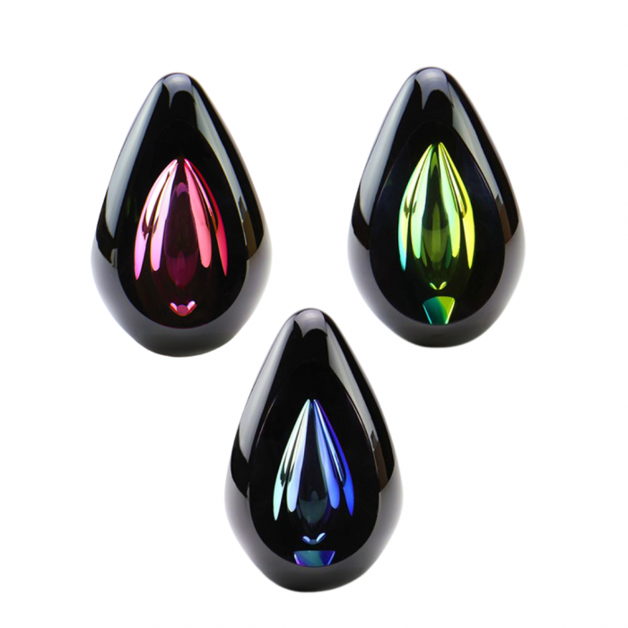 Glasobject diamond - zwart / groen (0.10 L)