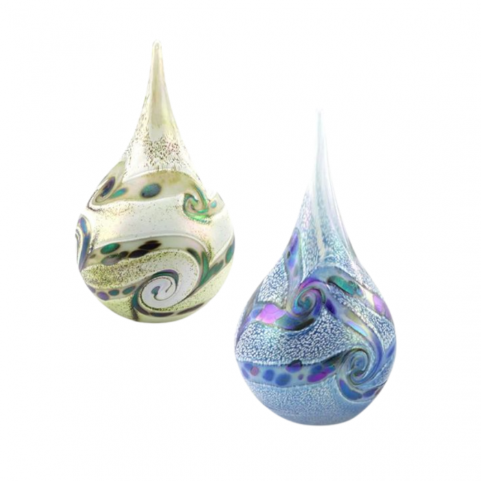 Glasobject Elan druppel - blauw (1.60 L)