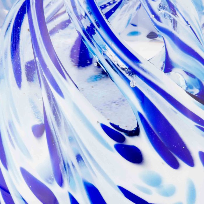Glasreliek Eternal flame - blauw