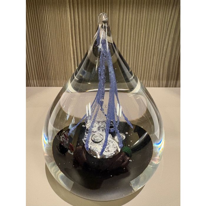 Glasreliek Rhea - zwart / blauw